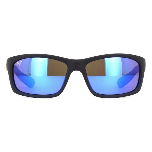 New MAUI JIM Kanaio Coast Blue Polarised Wraparound B766 08C Sunglasses Women - Picture 2 of 4